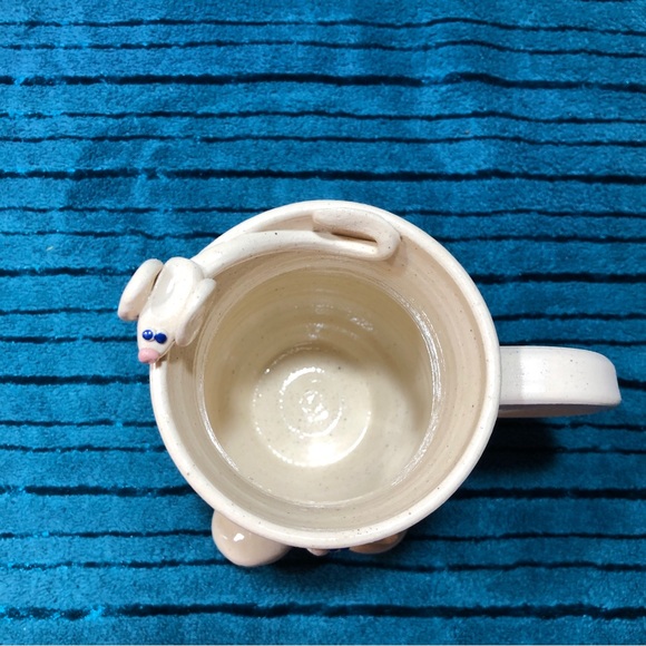 🆕 Francine Zajac Handmade Studio Pottery Art 3D Whimsical Cat & Mouse Clay Mug - Picture 13 of 14